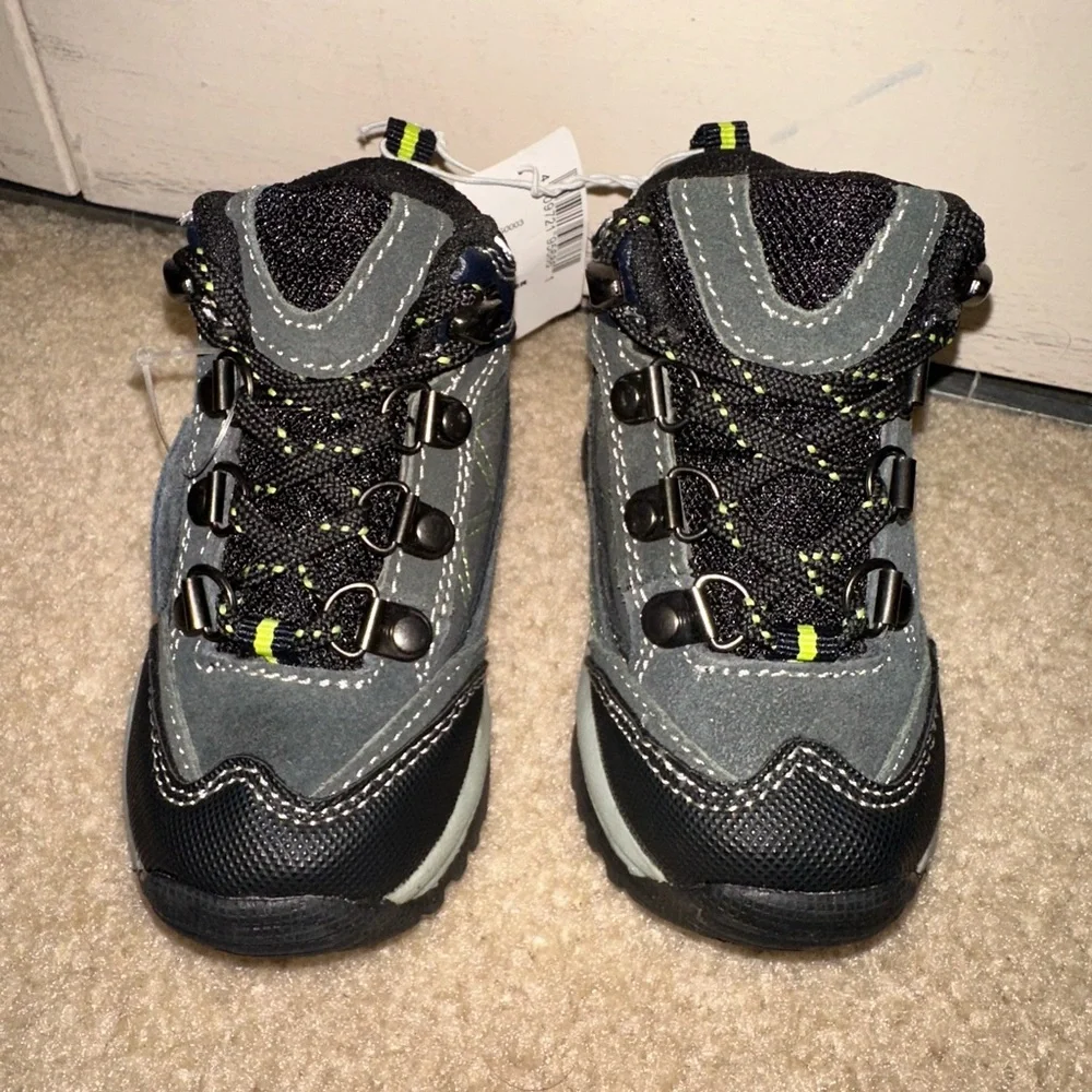 The‎ Children's Place Gray and Black Boots Rugged Outdoor Design